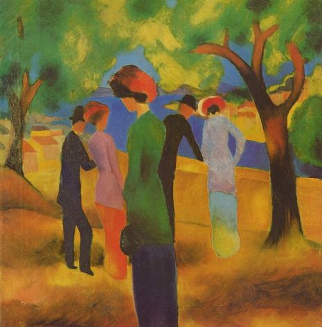 « August Macke 005 » par August Macke — s - https://commons.wikimedia.org/wiki/File:August_Macke_005.jpg#/media/File:August_Macke_005.jpg